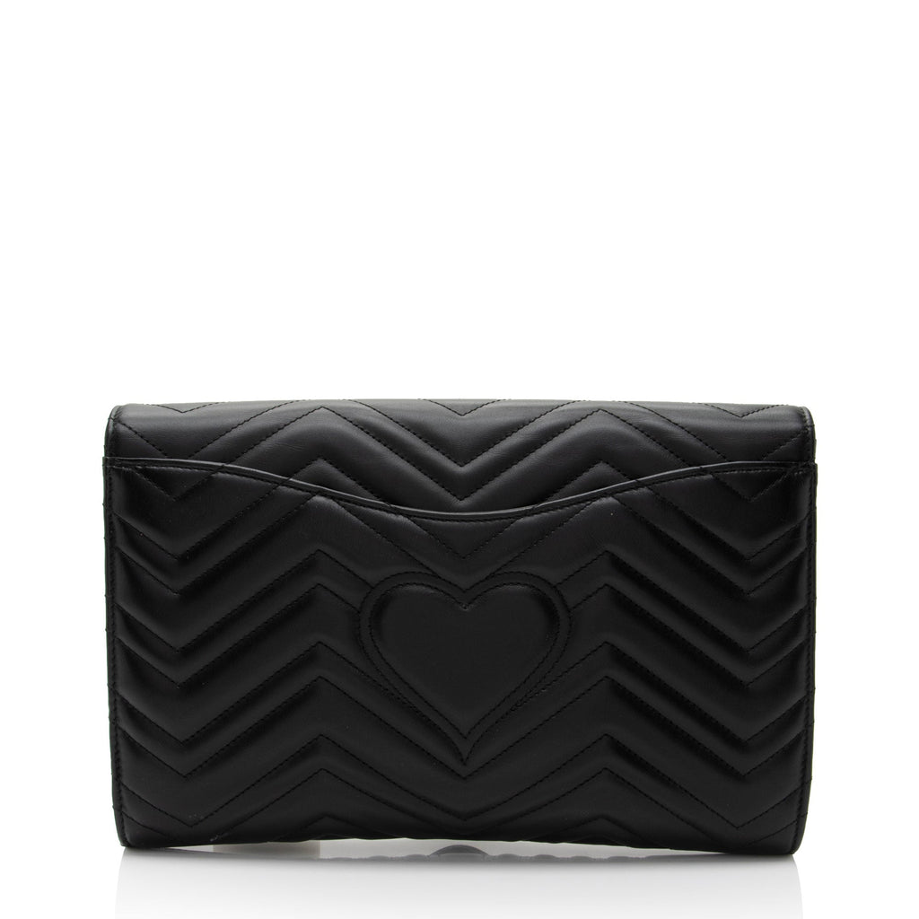 Gucci Matelasse Leather GG Marmont Clutch (SHF-ZRS6E1)