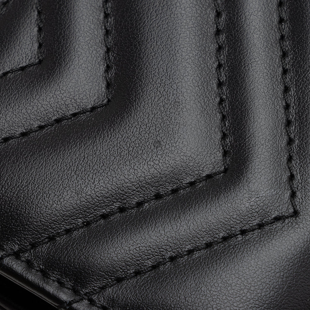 Gucci Matelasse Leather GG Marmont Continental Wallet (SHF-22692)