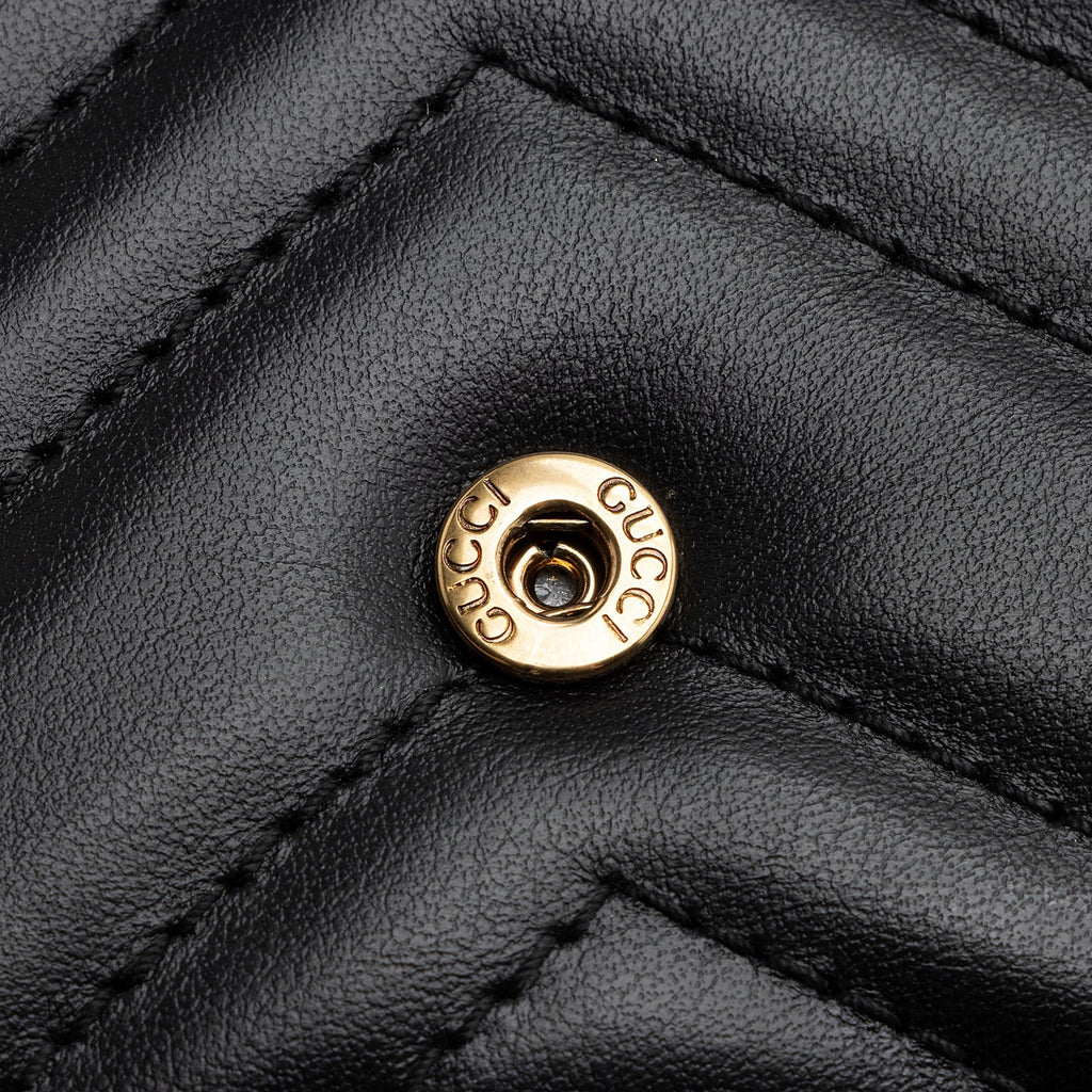 Gucci Matelasse Leather GG Marmont Continental Wallet (SHF-22692)