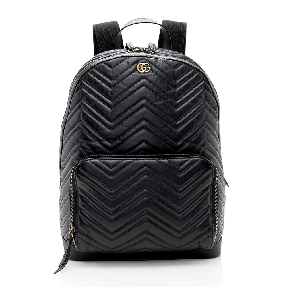 Gucci Matelasse Leather Gucci Marmont Day Backpack (SHF-18143)