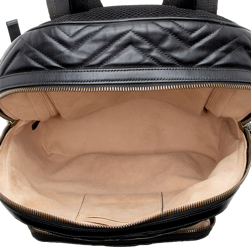 Gucci Matelasse Leather Gucci Marmont Day Backpack (SHF-18143)