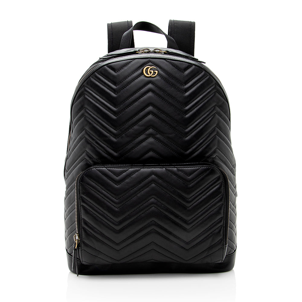 Gucci Matelasse Leather Gucci Marmont Day Backpack (SHF-19679)
