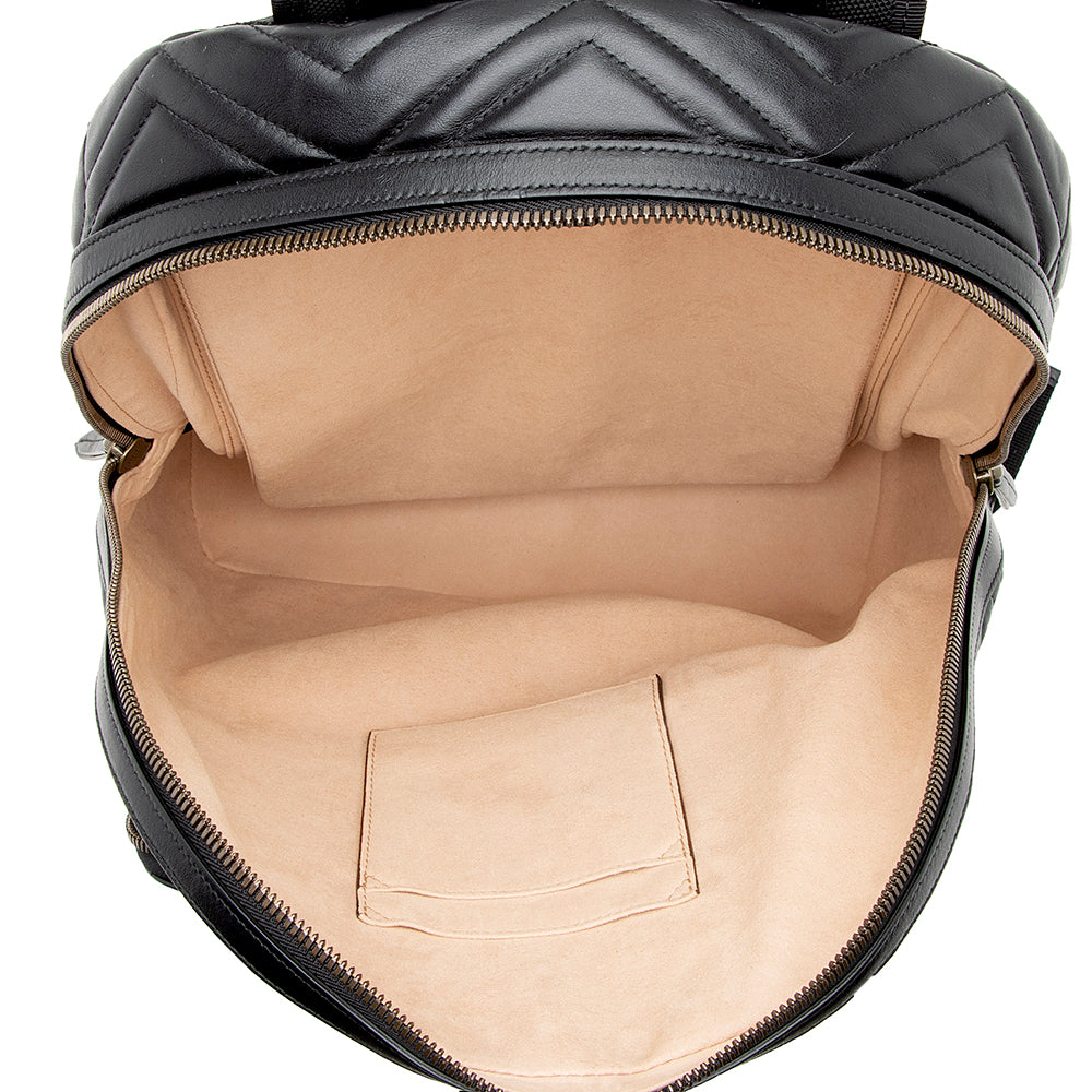 Gucci Matelasse Leather Gucci Marmont Day Backpack (SHF-19679)