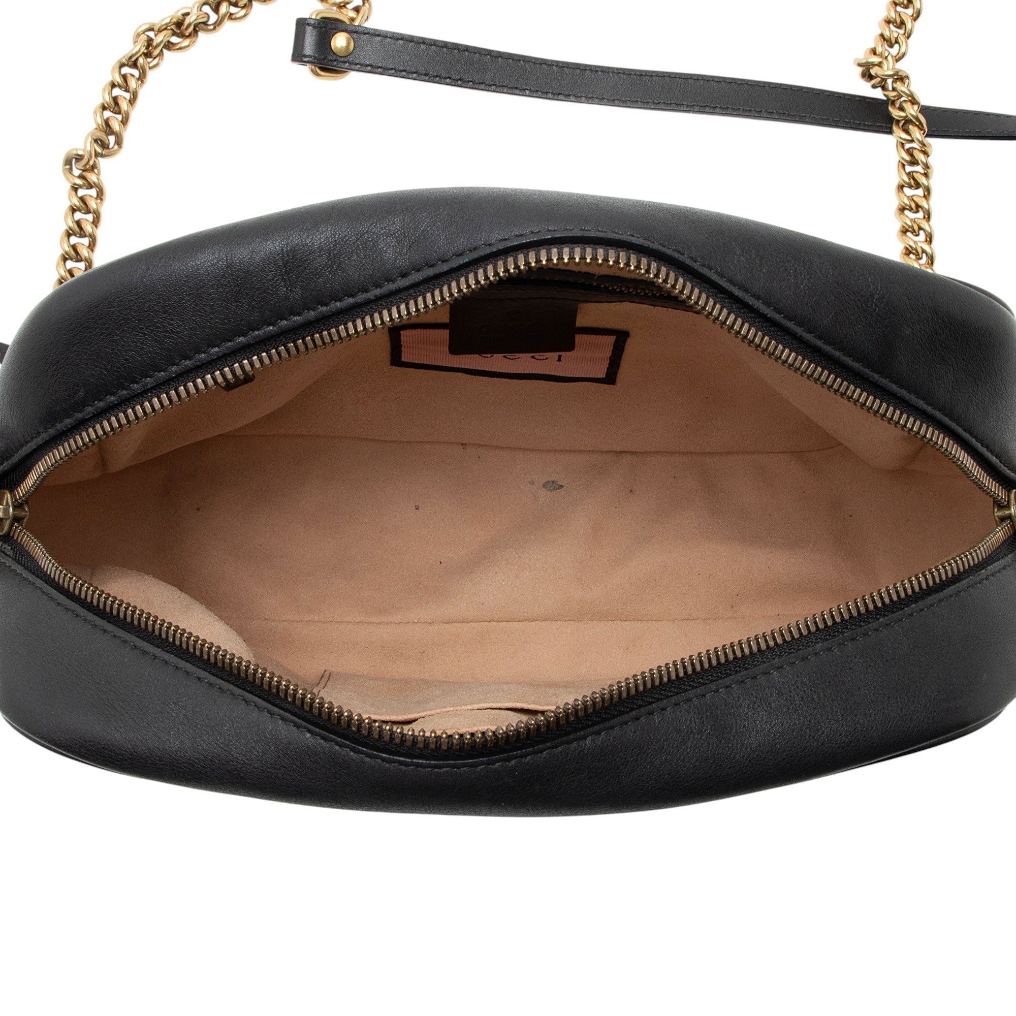 Gucci Matelasse Leather GG Marmont Ghost Medium Camera Bag