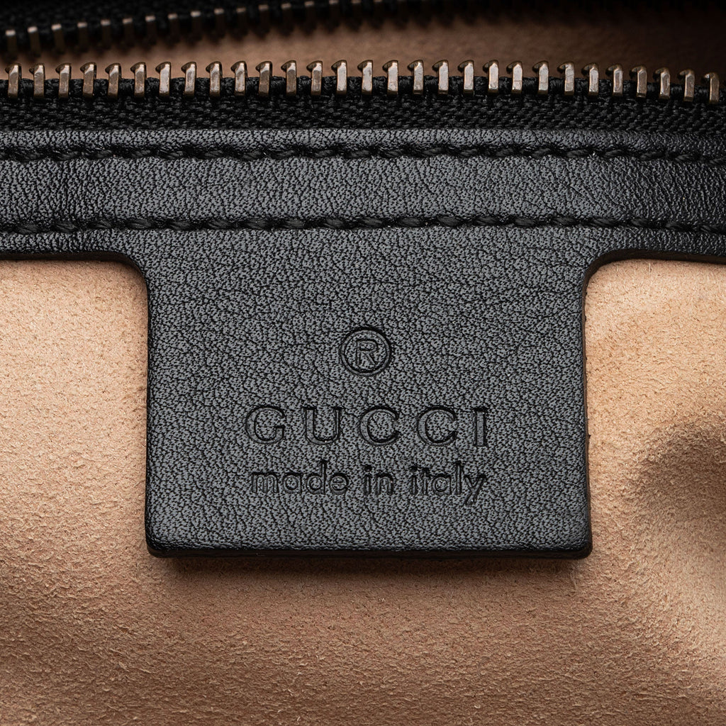Gucci Matelasse Leather GG Marmont Ghost Medium Shoulder Bag (SHF-PG5oxV)
