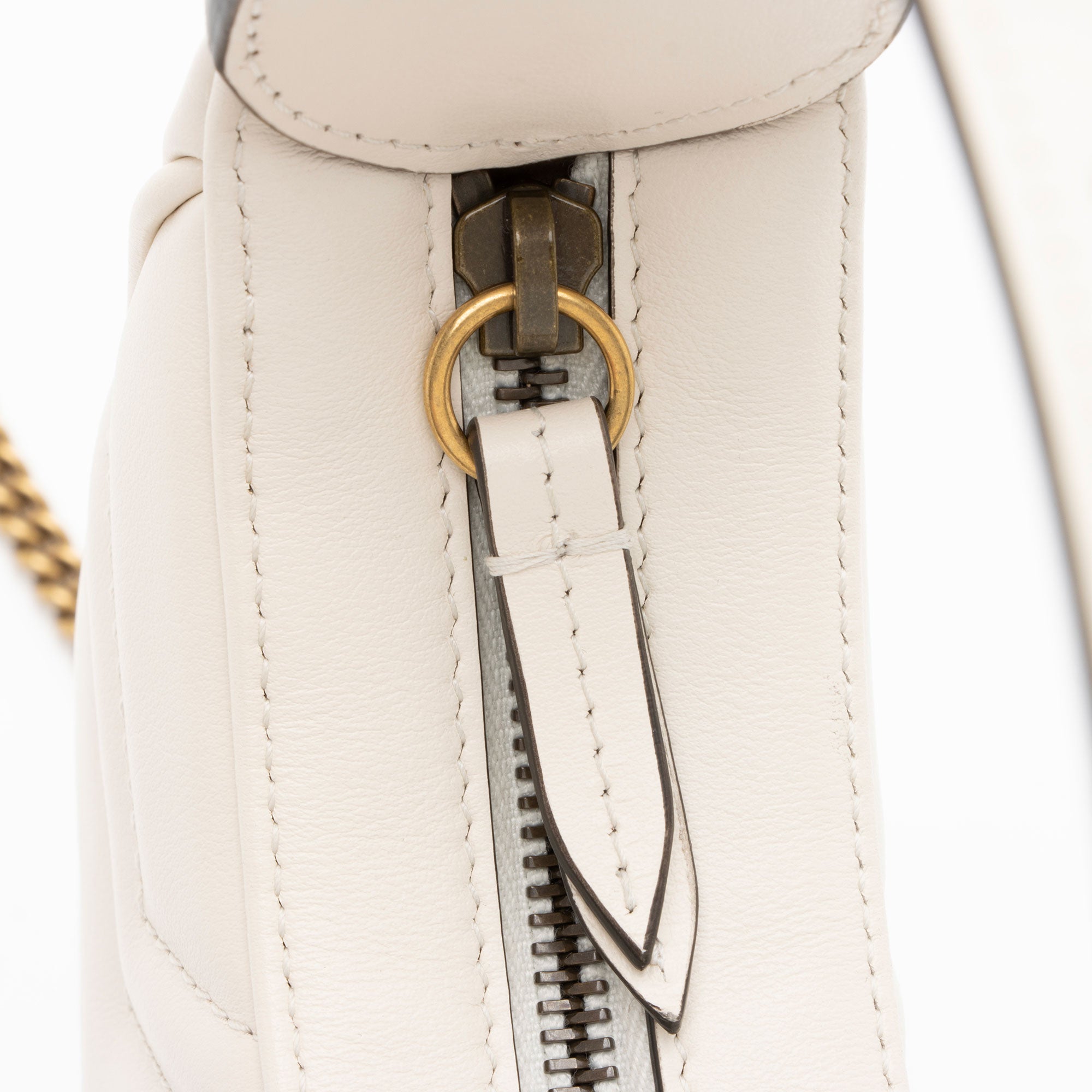Gucci Matelasse Leather GG Marmont Half Moon Mini Shoulder Bag