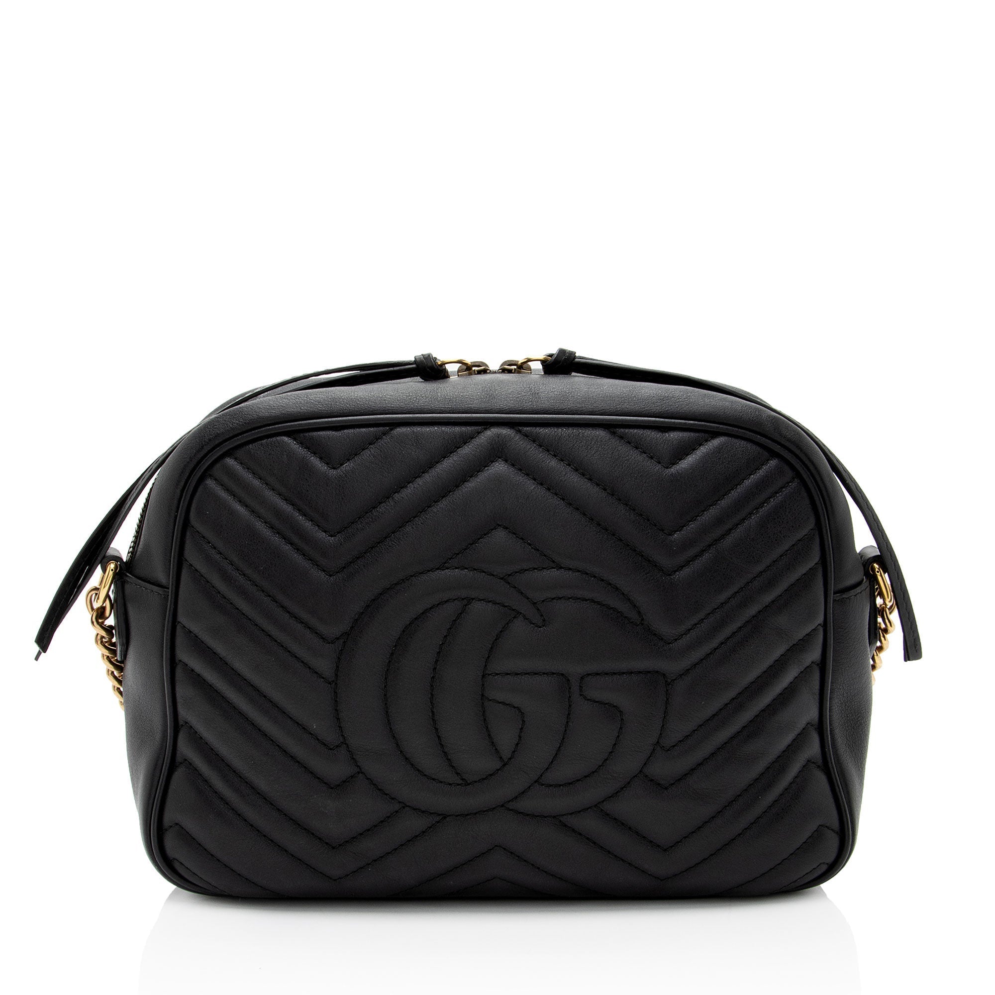 Gucci Matelasse Leather GG Marmont Large Camera Bag