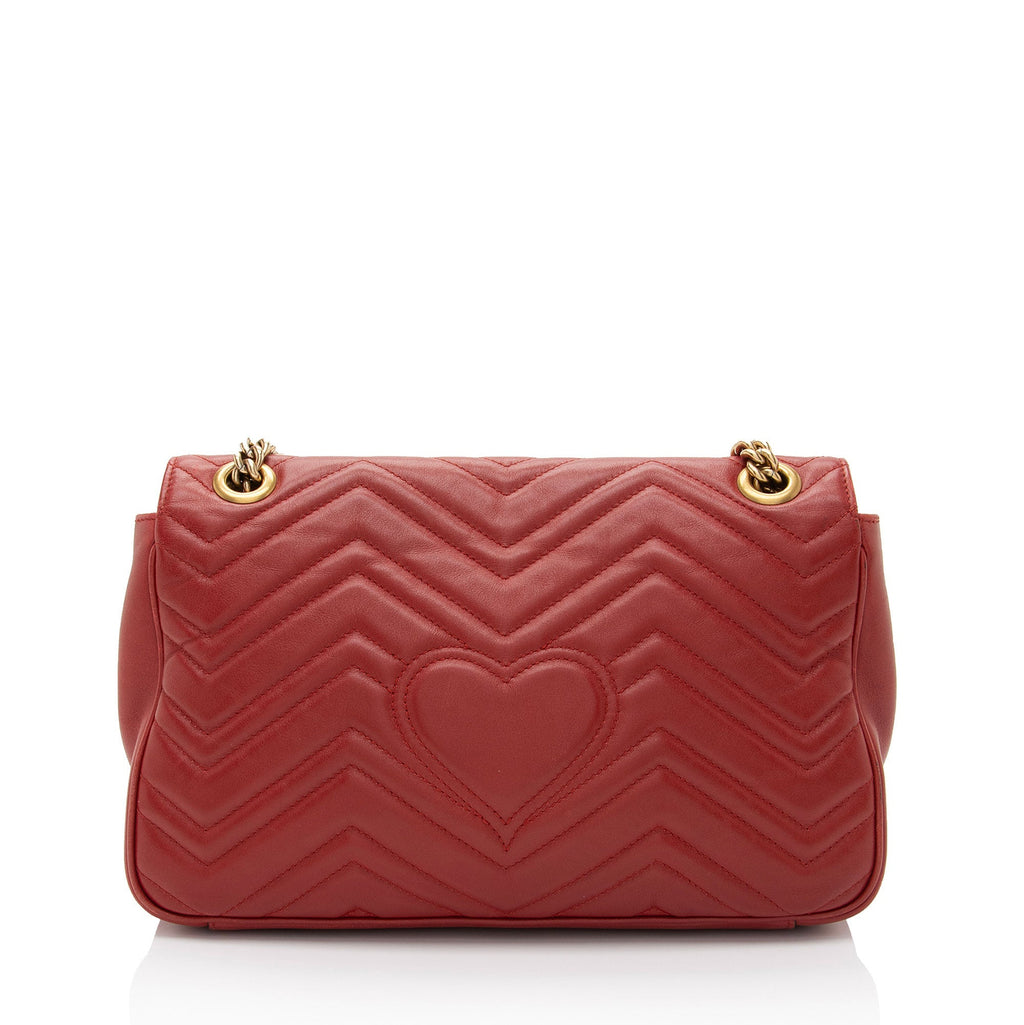 Gucci Matelasse Leather GG Marmont Medium Flap Bag (SHF-nwt9t4)
