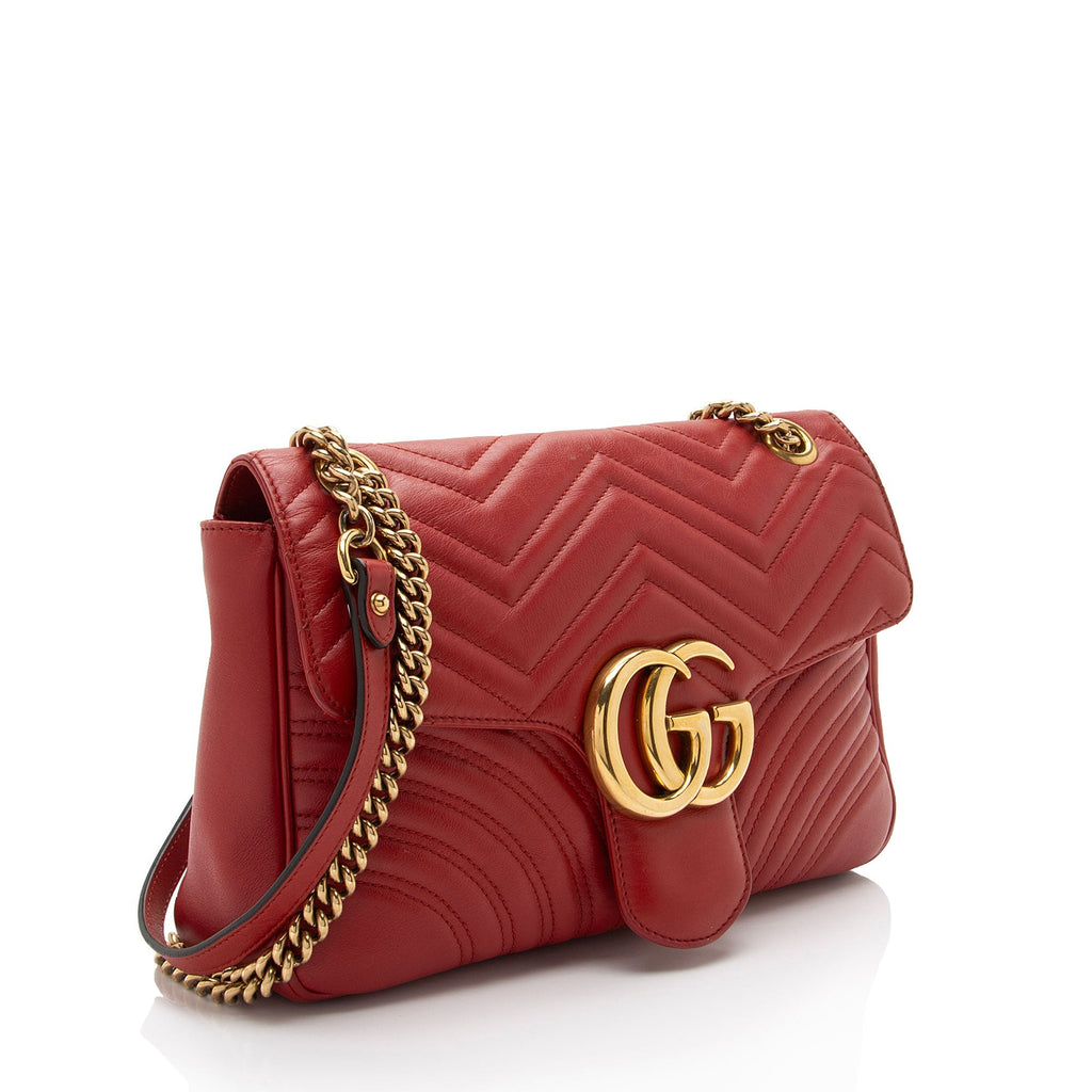 Gucci Matelasse Leather GG Marmont Medium Flap Bag