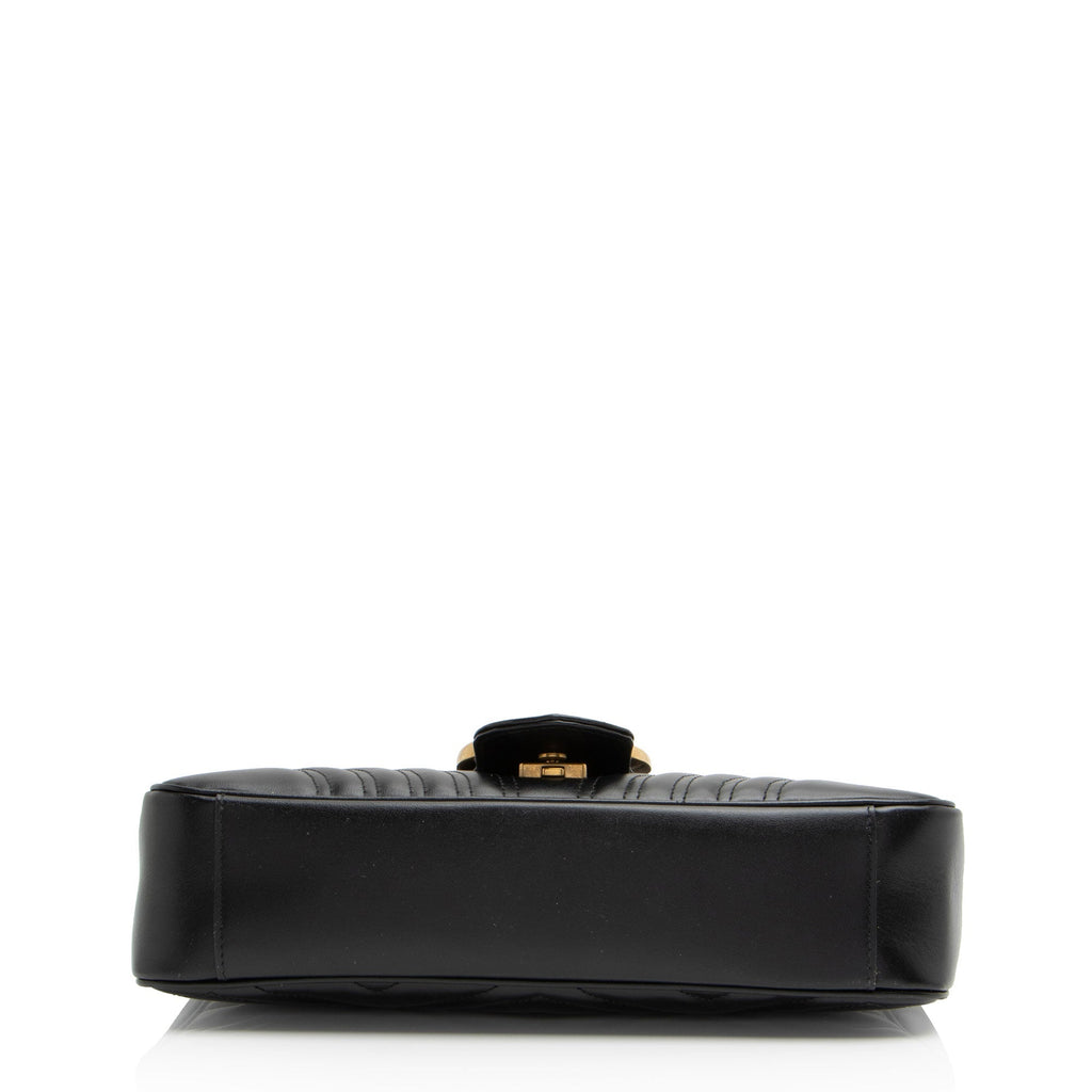 Gucci Matelasse Leather GG Marmont Medium Flap Bag (SHF-d4o6xL)