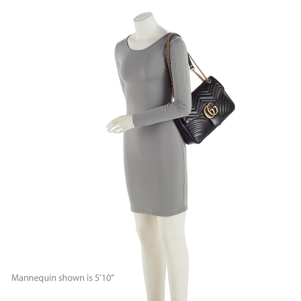 Gucci Matelasse Leather GG Marmont Medium Flap Bag