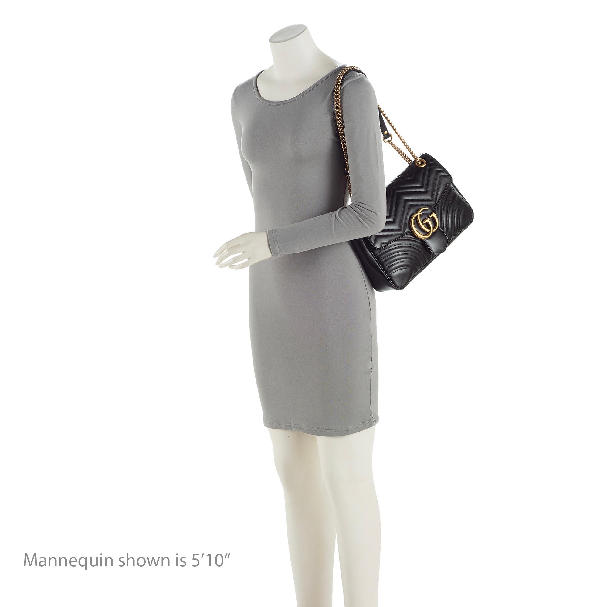 Gucci Matelasse Leather GG Marmont Medium Flap Bag
