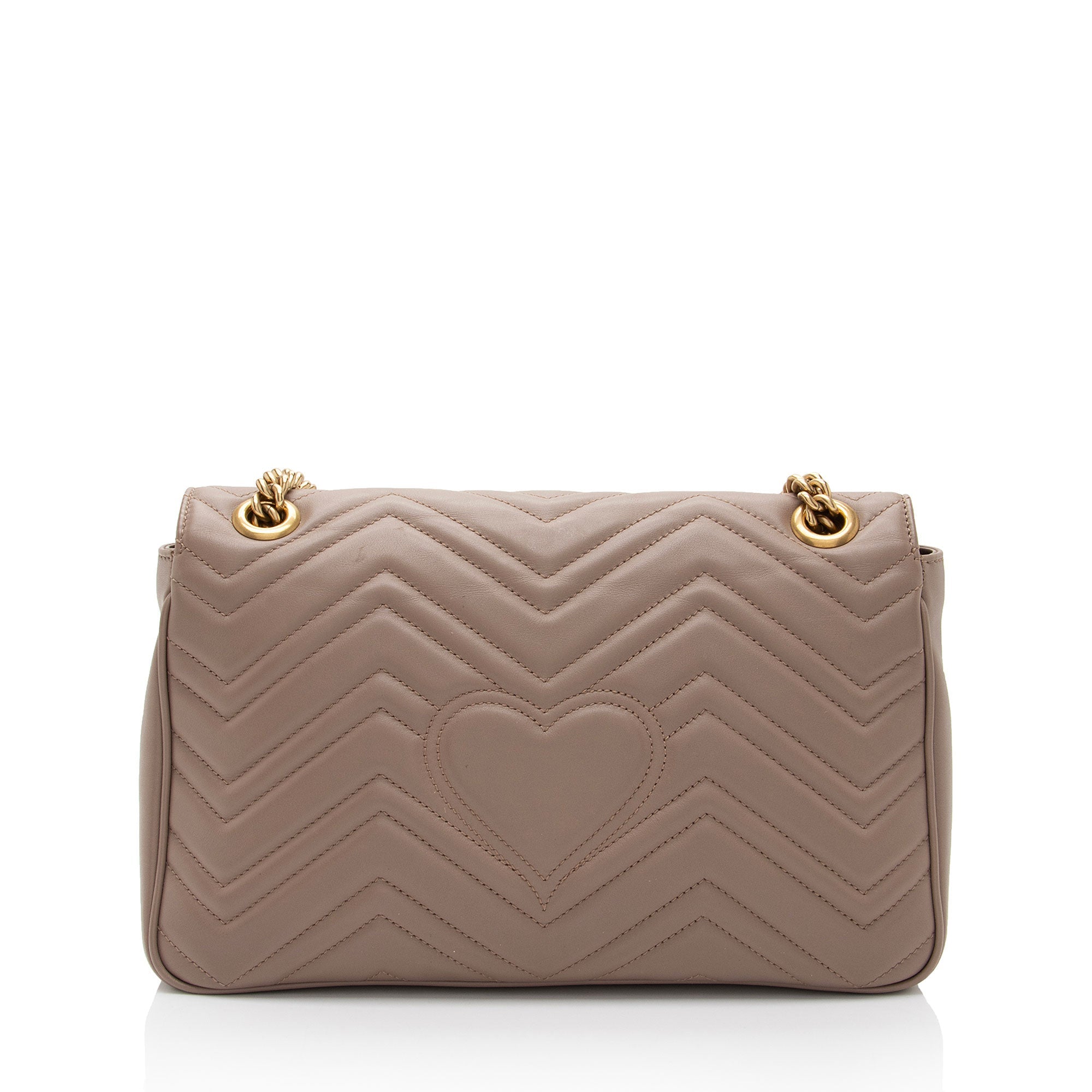 Gucci Matelasse Leather GG Marmont Medium Flap Shoulder Bag (SHF-EZthFS)