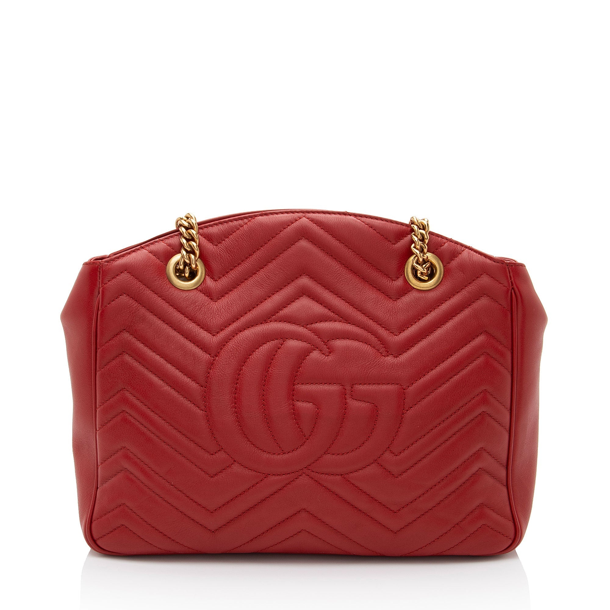 Gucci Matelasse Leather GG Marmont Medium OpLB Shoulder Bag