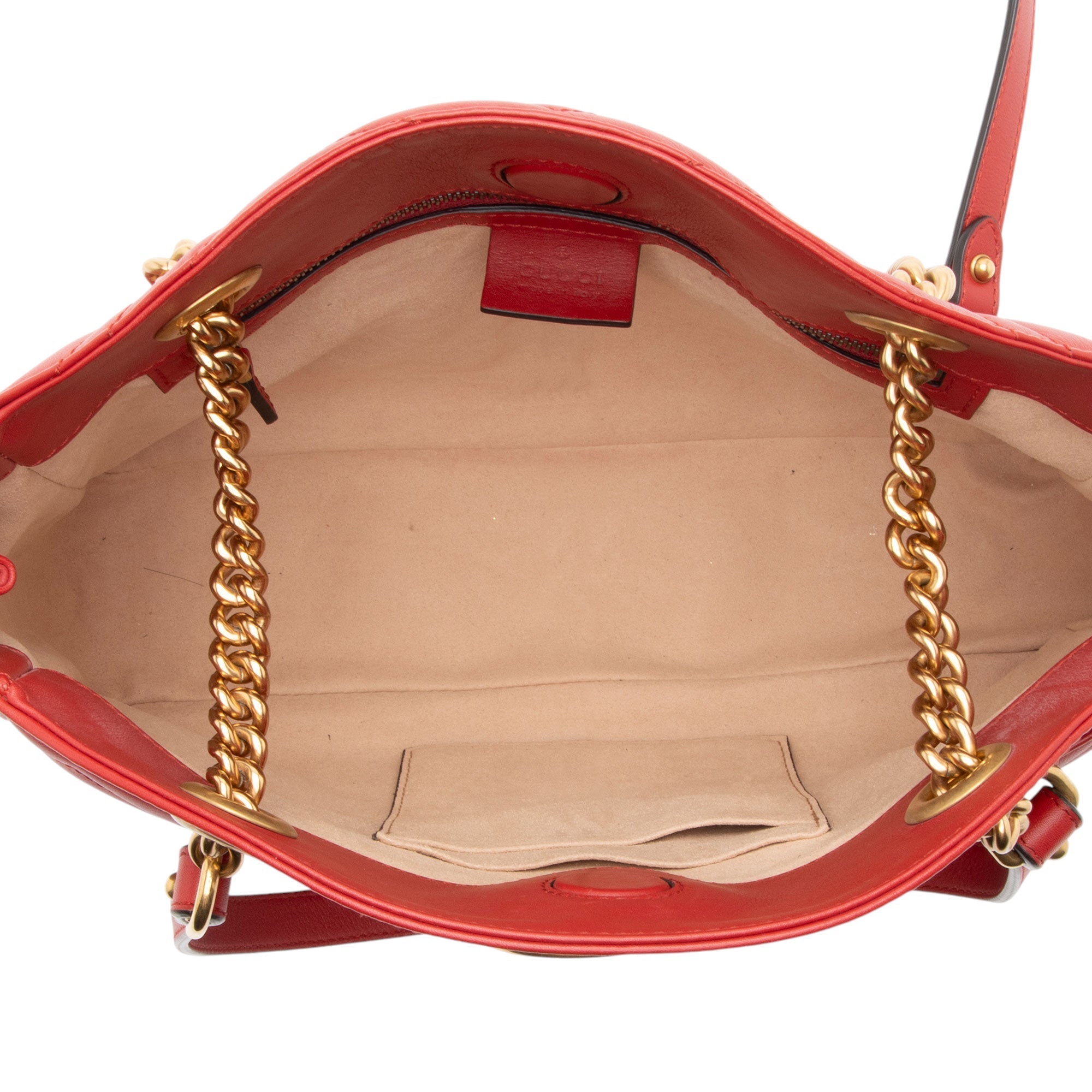Gucci Matelasse Leather GG Marmont Medium OpLB Shoulder Bag