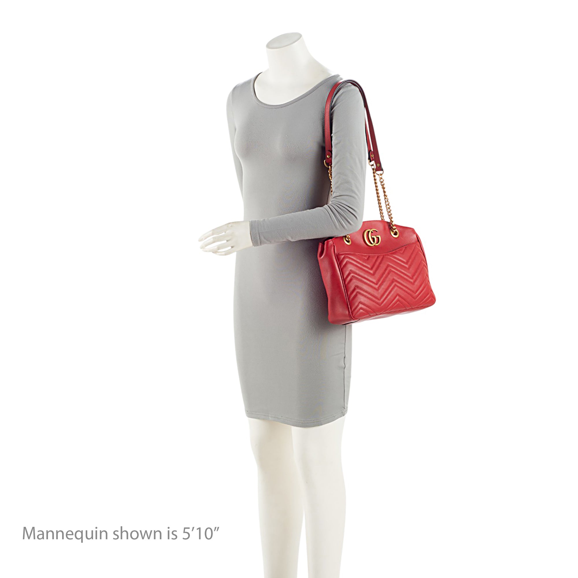 Gucci Matelasse Leather GG Marmont Medium OpLB Shoulder Bag