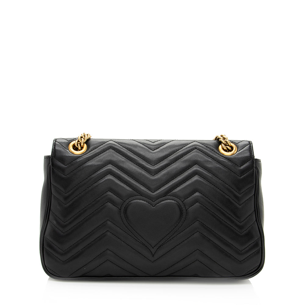 Gucci Matelasse Leather Gucci Marmont Medium Shoulder Bag (SHF-19739)