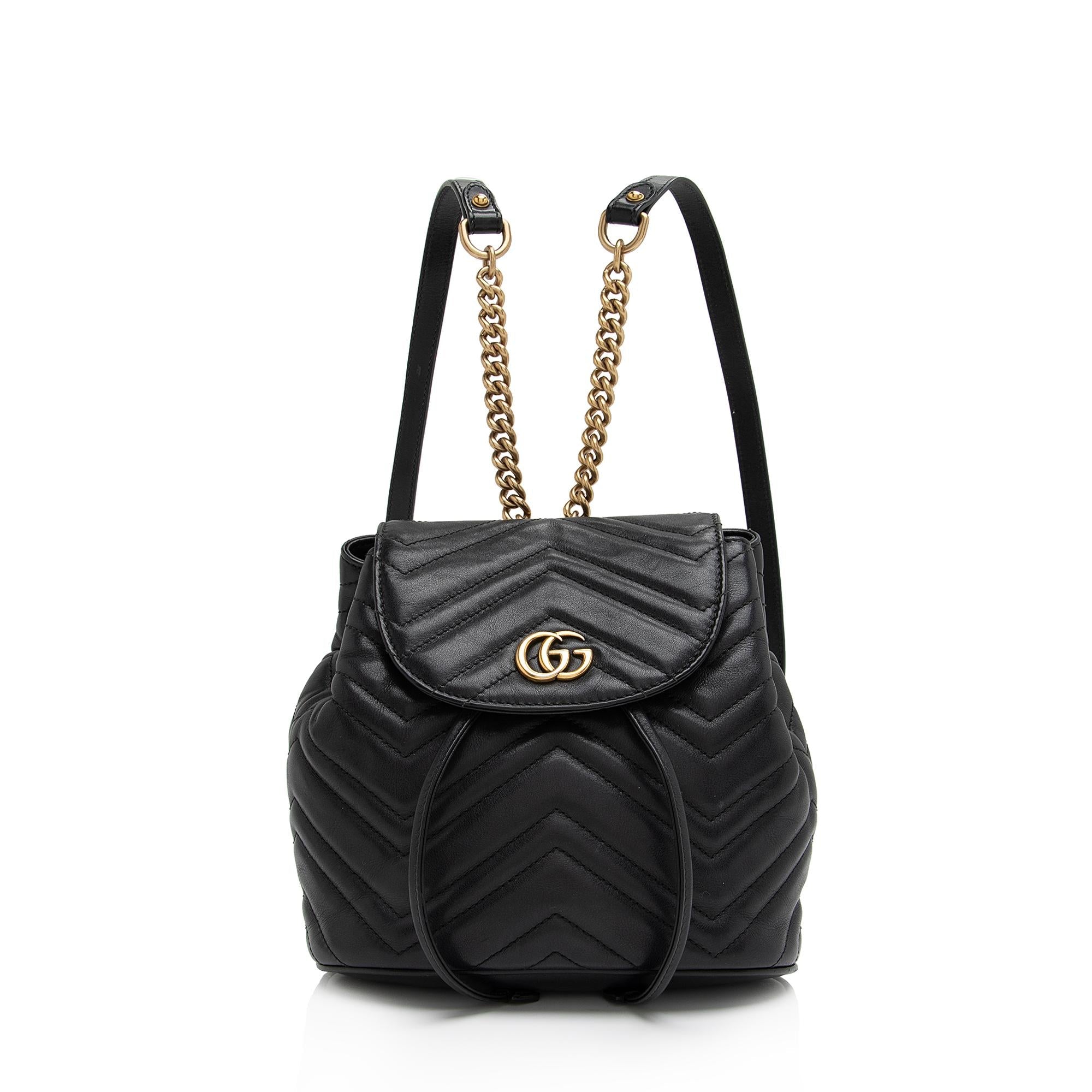 Gucci Matelasse Leather GG Marmont Mini Backpack (SHF-WqOeC5)