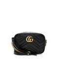 Gucci Matelasse Leather Gucci Marmont Mini Bag (SHF-19244)