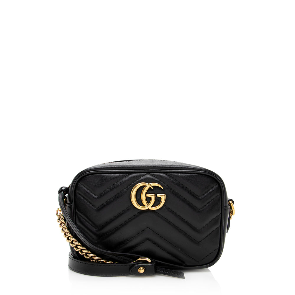 Gucci Matelasse Leather Gucci Marmont Mini Bag (SHF-19244)