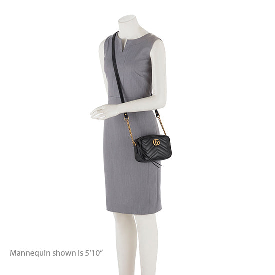 Gucci Matelasse Leather Gucci Marmont Mini Bag (SHF-19244)