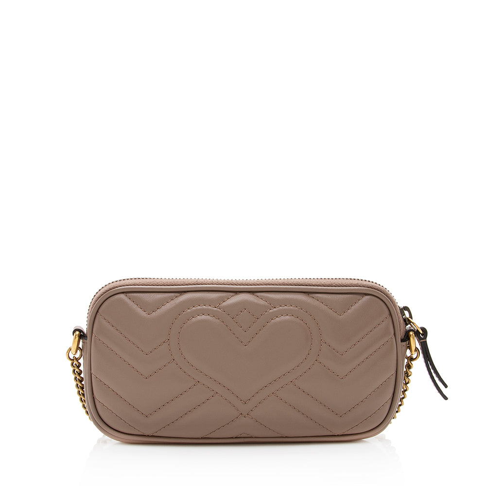 Gucci Matelasse Leather Gucci Marmont East West Mini Bag