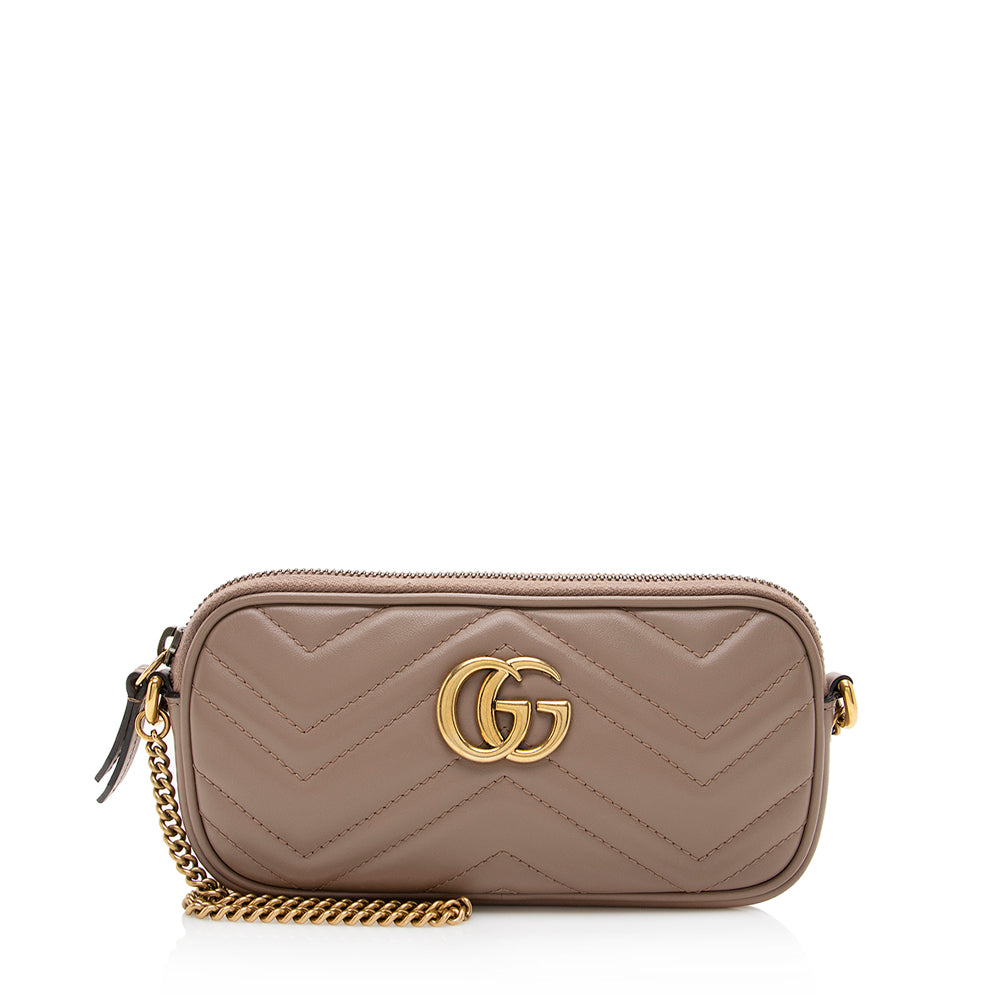 Gucci Matelasse Leather Gucci Marmont East West Mini Bag