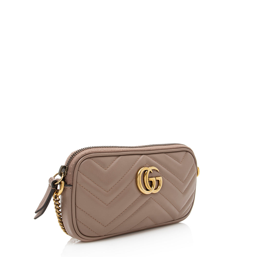 Gucci Matelasse Leather Gucci Marmont East West Mini Bag