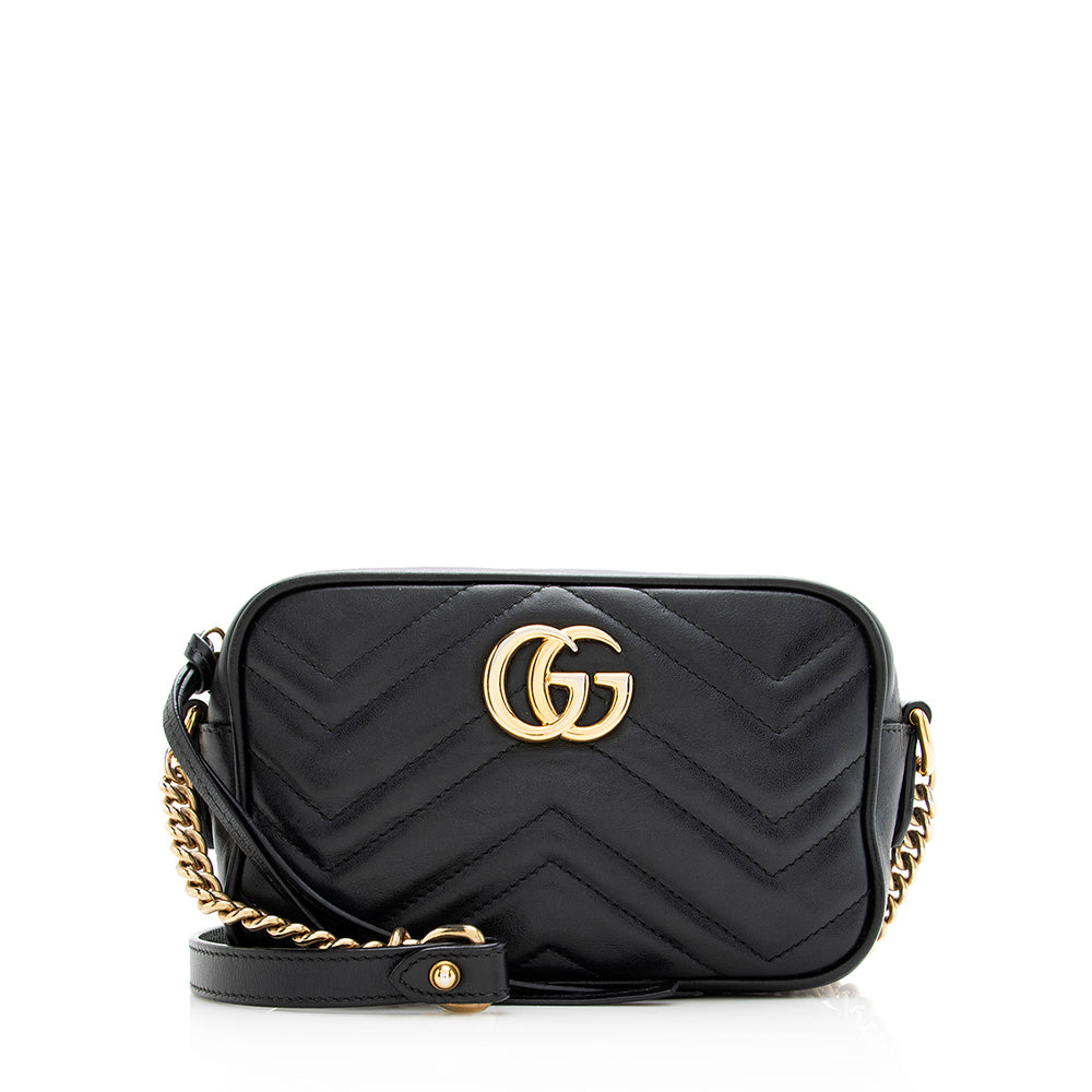 Gucci Matelasse Leather Gucci Marmont Mini Bag (SHF-19626)