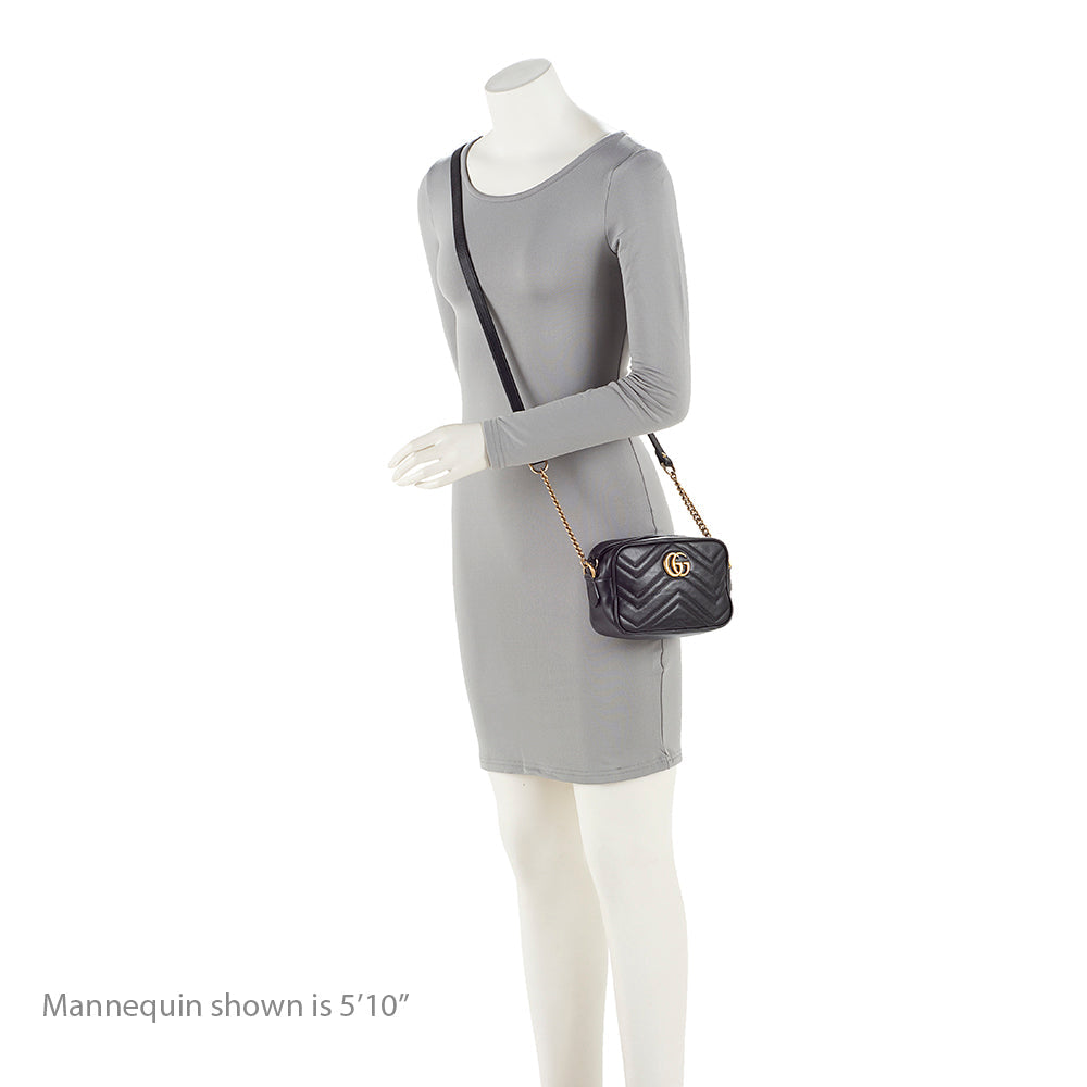 Gucci Matelasse Leather Gucci Marmont Mini Bag (SHF-19626)