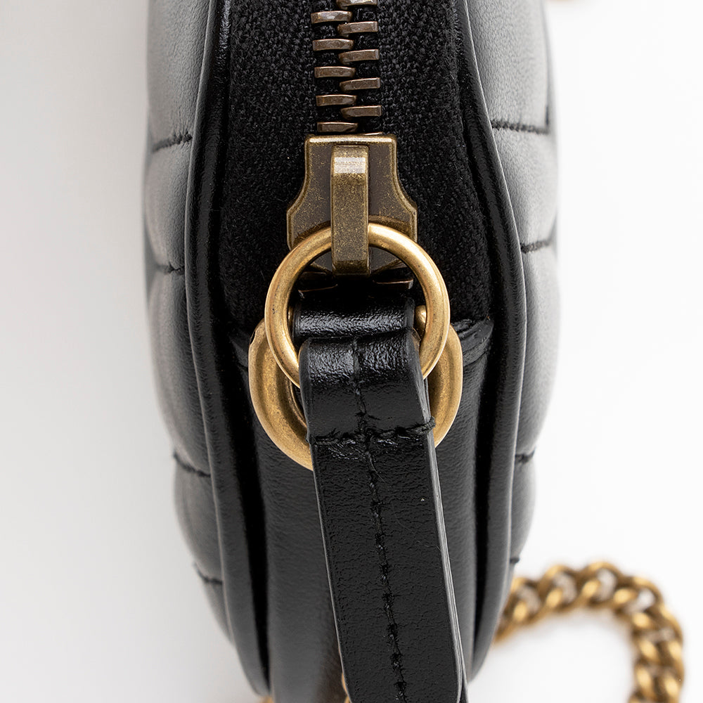 Gucci Matelasse Leather Gucci Marmont East West Mini Bag (SHF-21166)