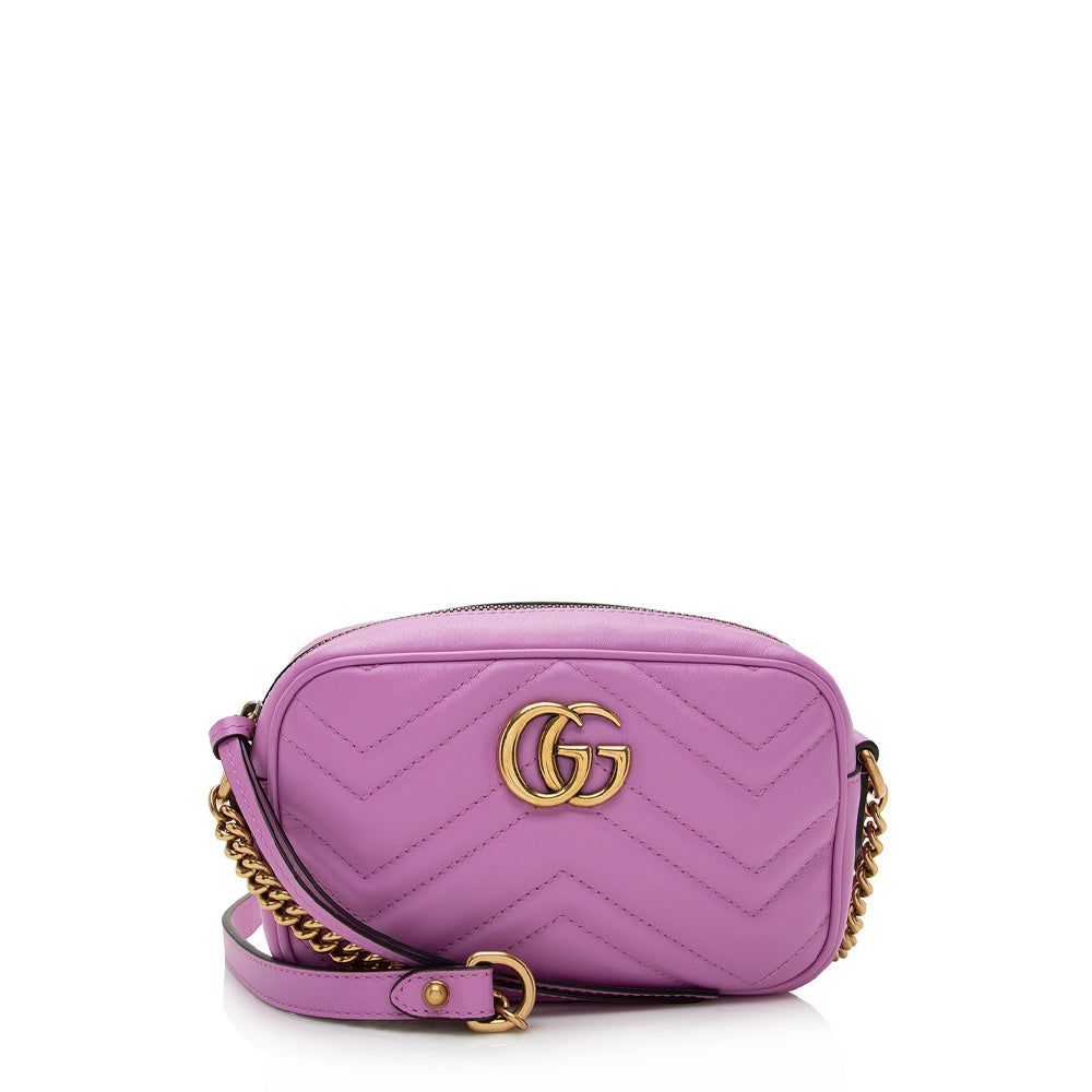 Gucci Matelasse Leather Gucci Marmont Mini Bag (SHF-21140)