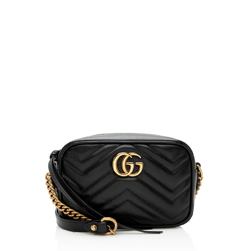Gucci Matelasse Leather Gucci Marmont Mini Bag (SHF-21623)
