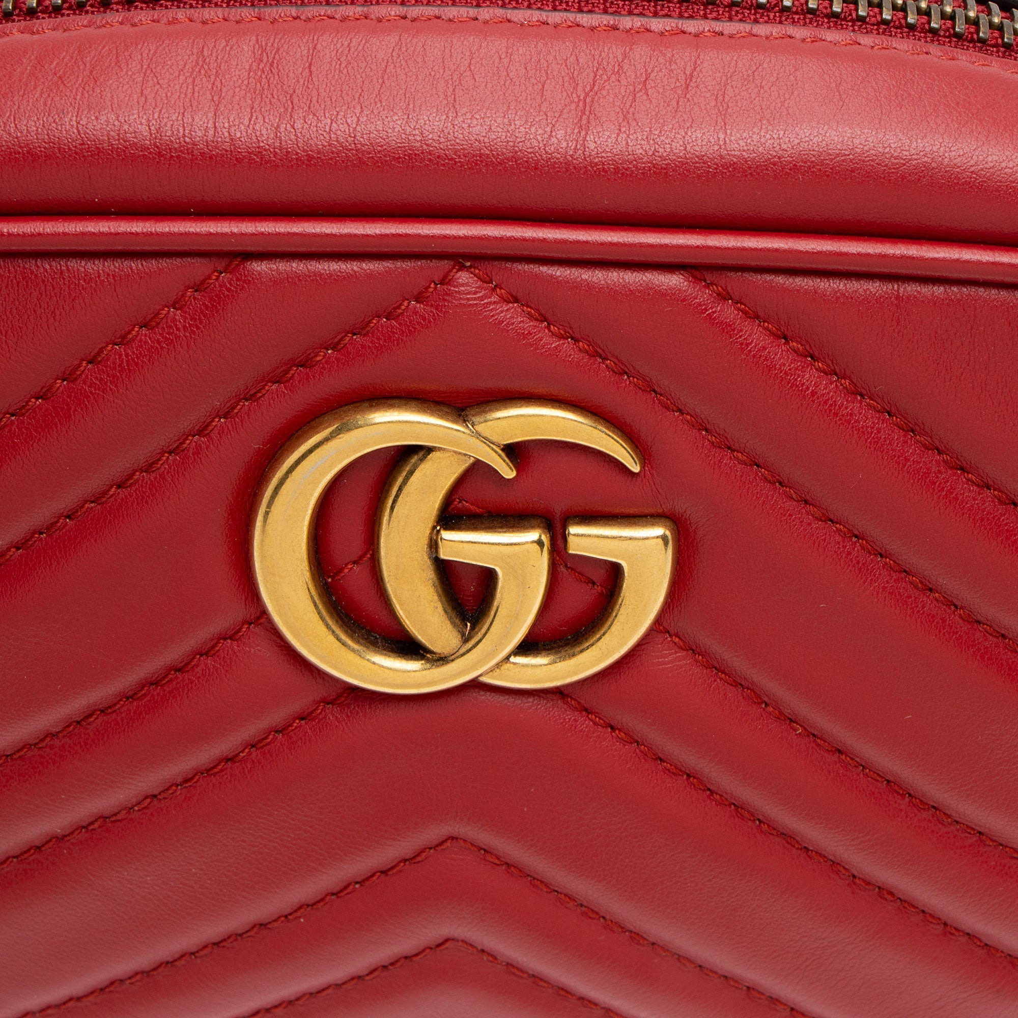 Gucci Matelasse Leather GG Marmont Mini Camera Bag