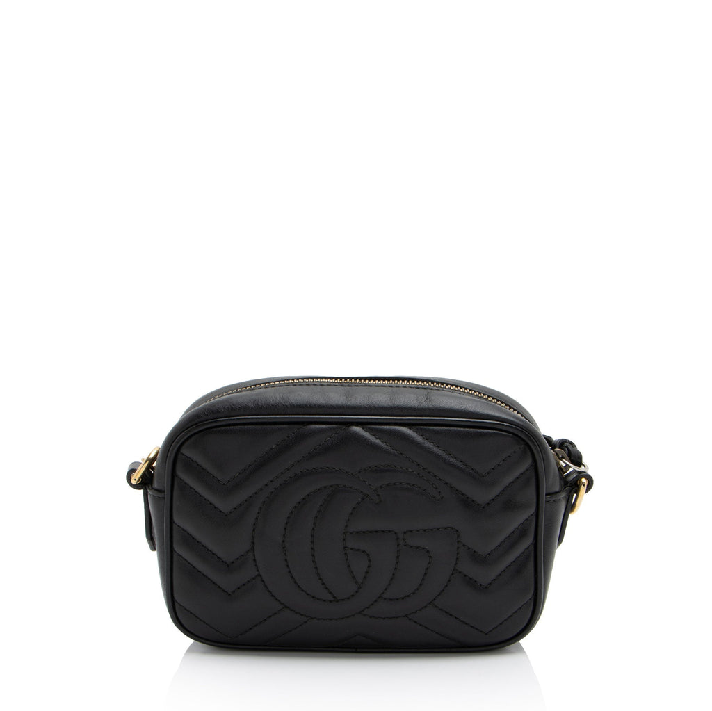 Gucci Matelasse Leather GG Marmont Mini Bag (SHF-MMurmE)