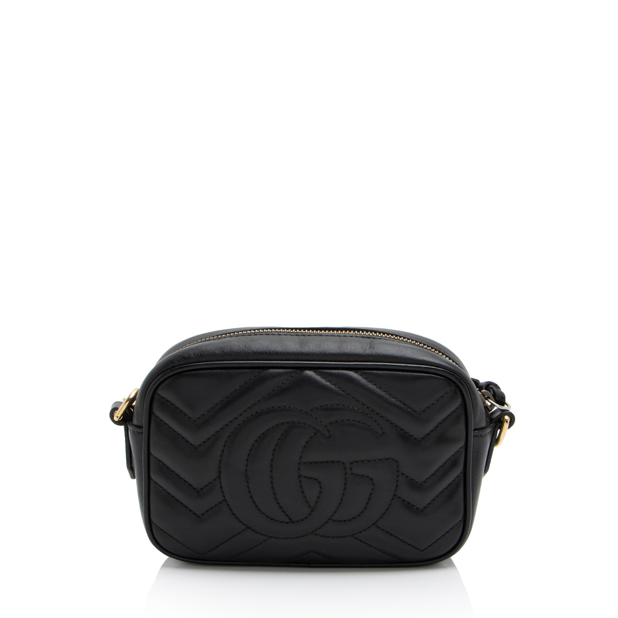 Gucci Matelasse Leather GG Marmont Mini Bag (SHF-MMurmE)