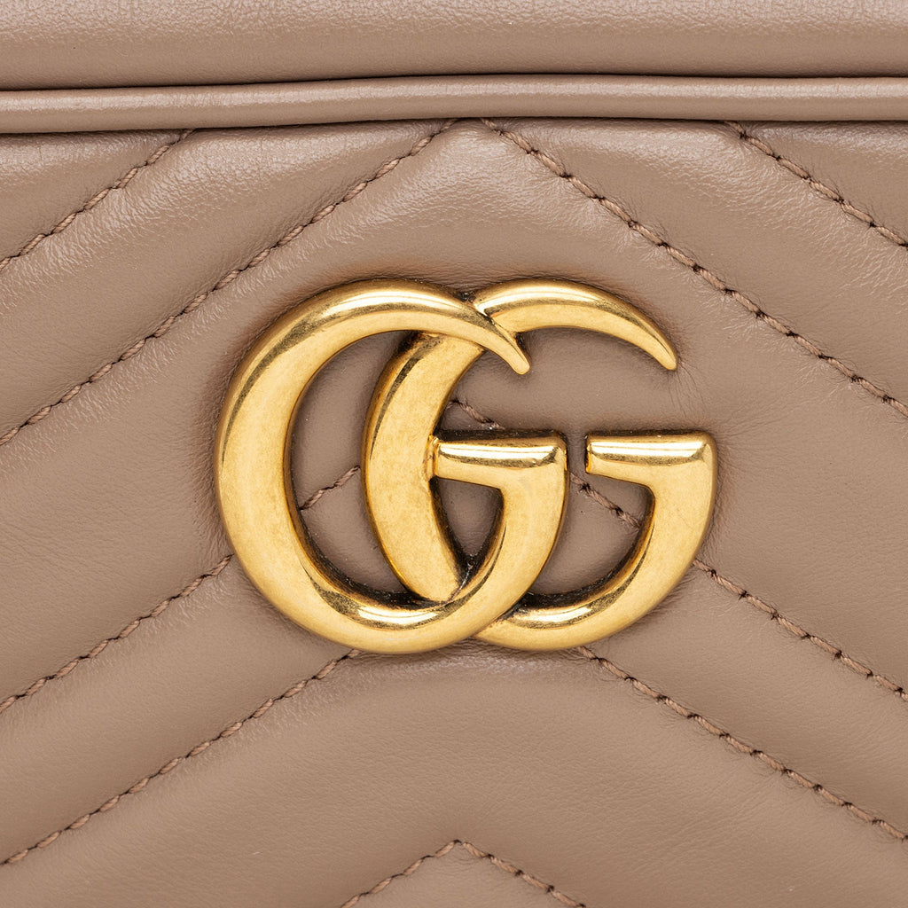 Gucci Matelasse Leather GG Marmont Mini Camera Bag