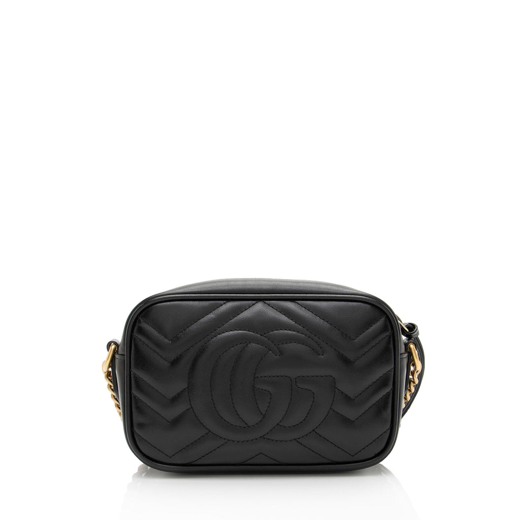 Gucci Matelasse Leather GG Marmont Mini Camera Bag