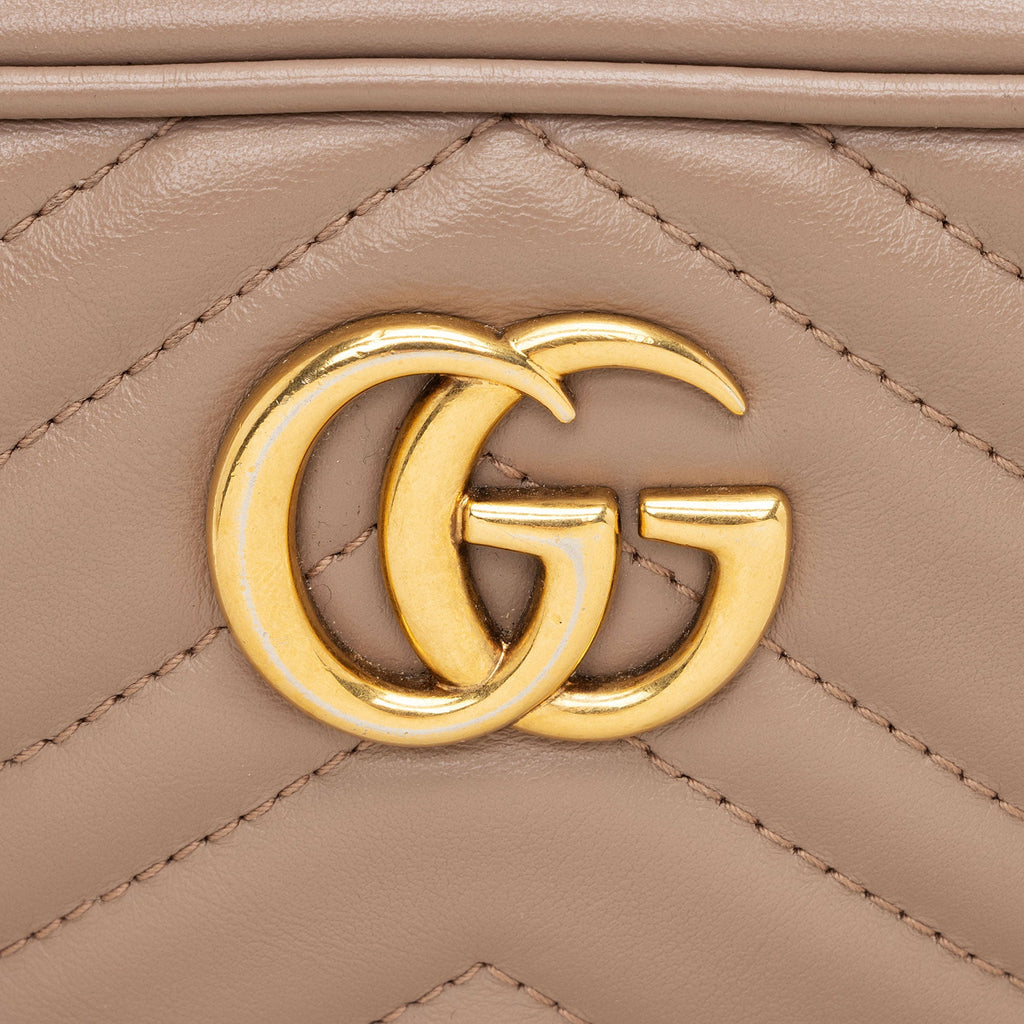 Gucci Matelasse Leather GG Marmont Mini Camera Bag