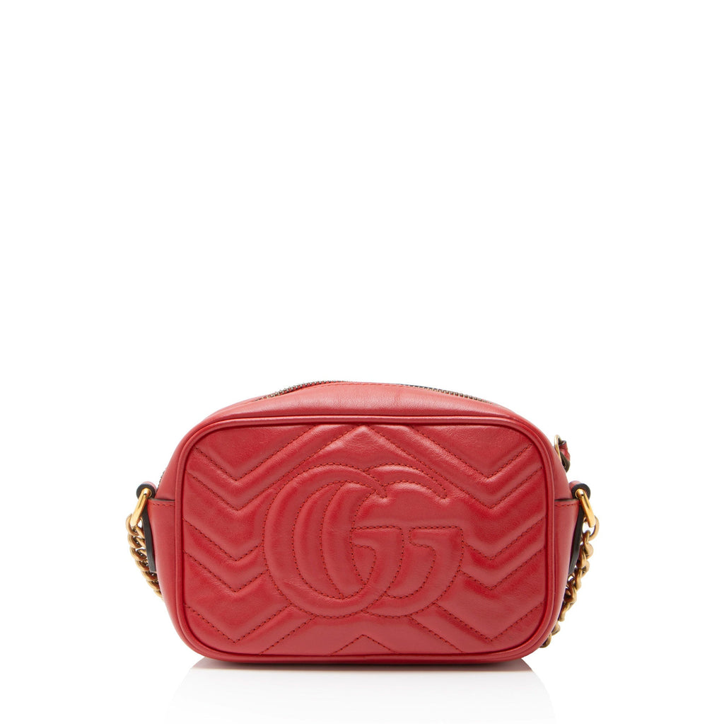 Gucci Matelasse Leather GG Marmont Mini Camera Bag