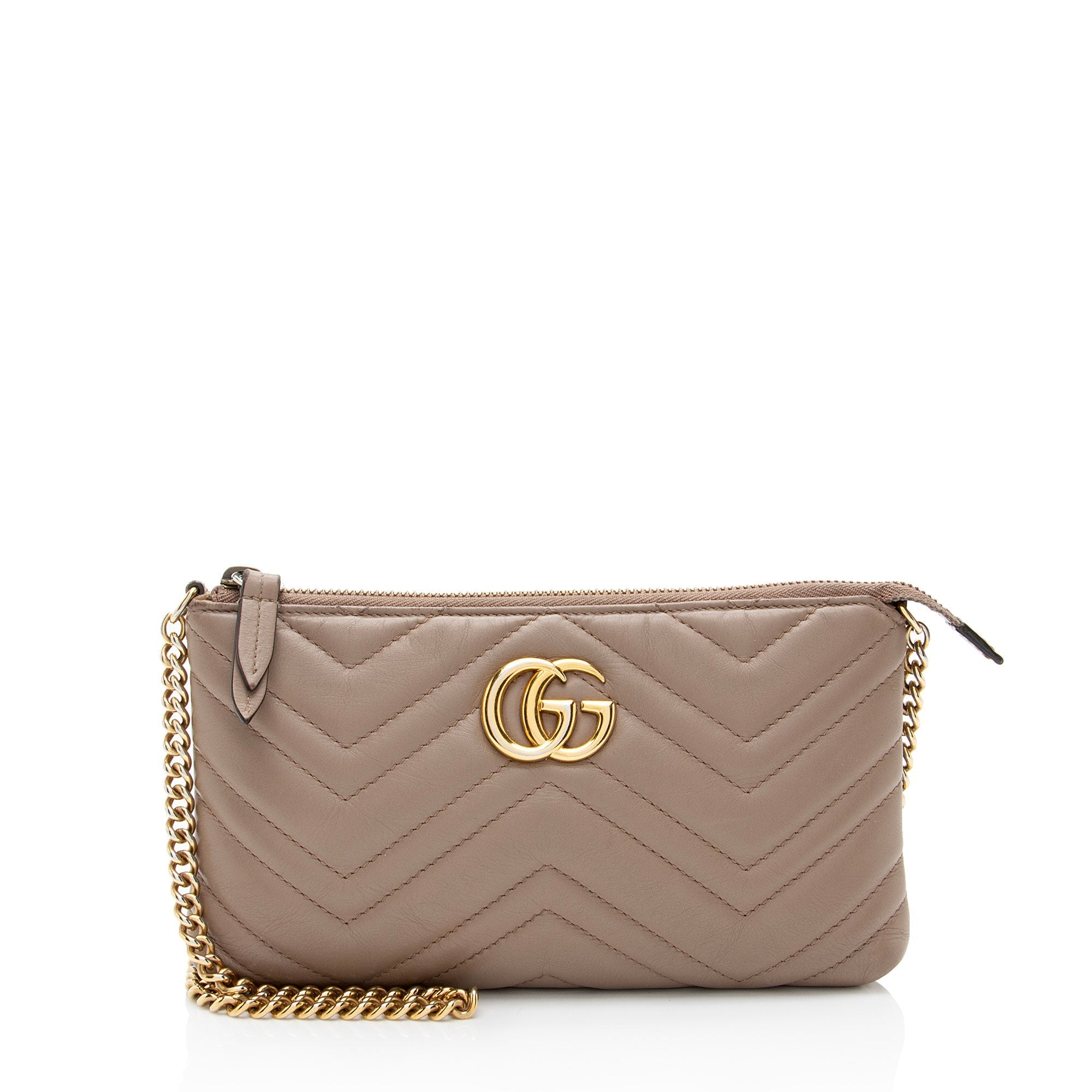 Gucci Matelasse Leather GG Marmont Mini Chain Bag