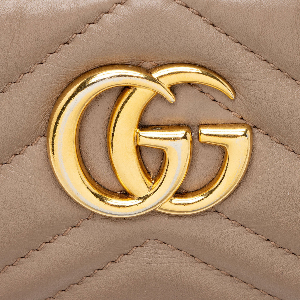 Gucci Matelasse Leather GG Marmont Mini Chain Bag