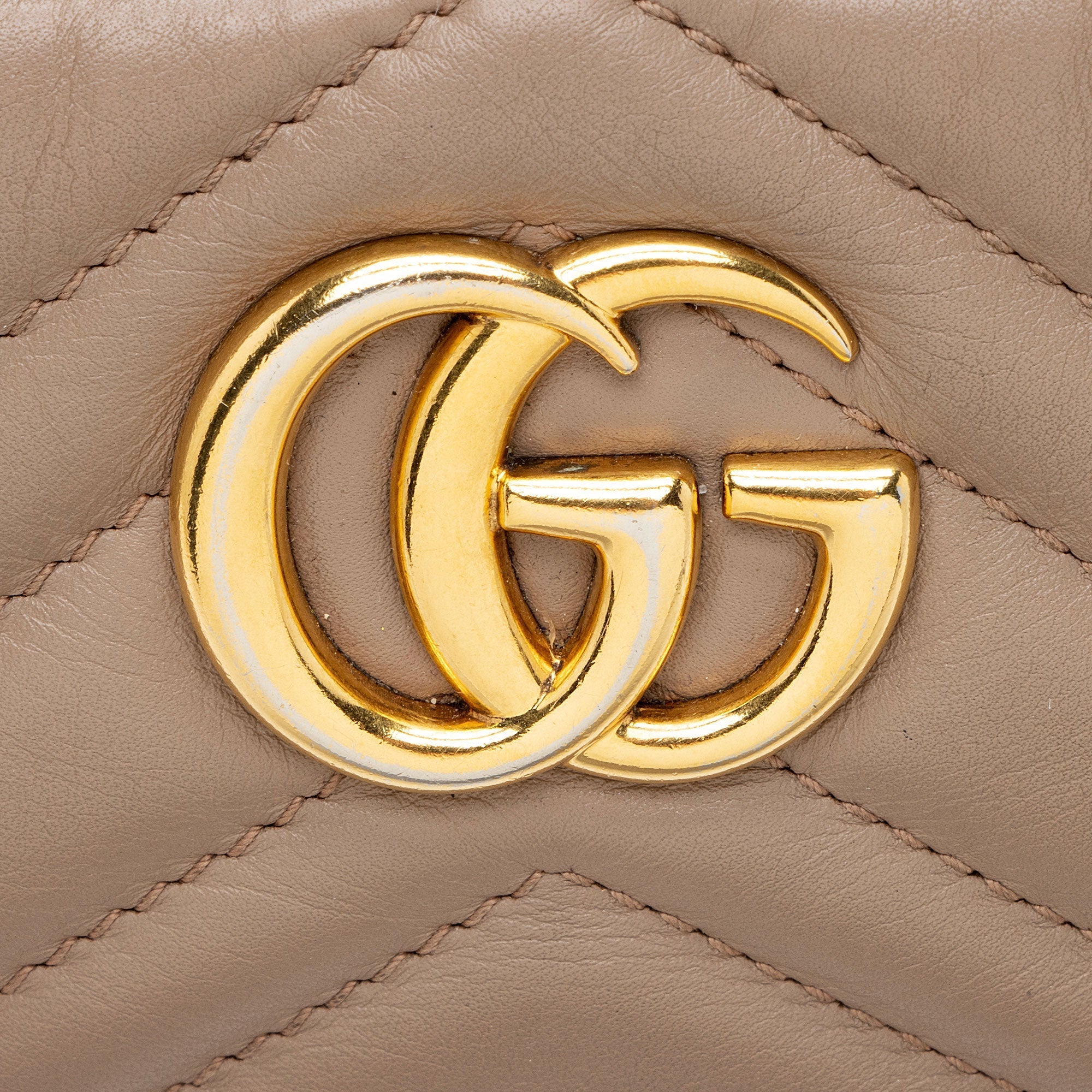 Gucci Matelasse Leather GG Marmont Mini Chain Bag