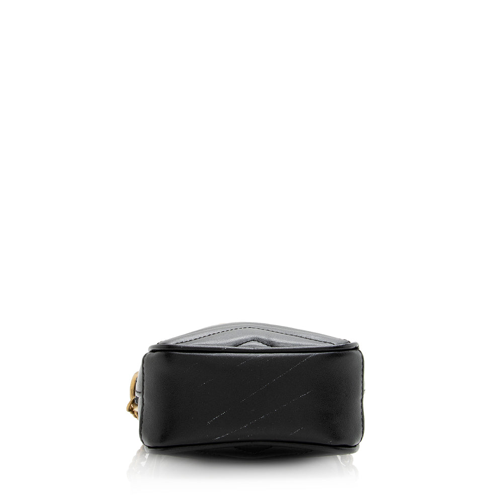 Gucci Matelasse Leather Gucci Marmont Mini Crossbody Bag (SHF-20776)