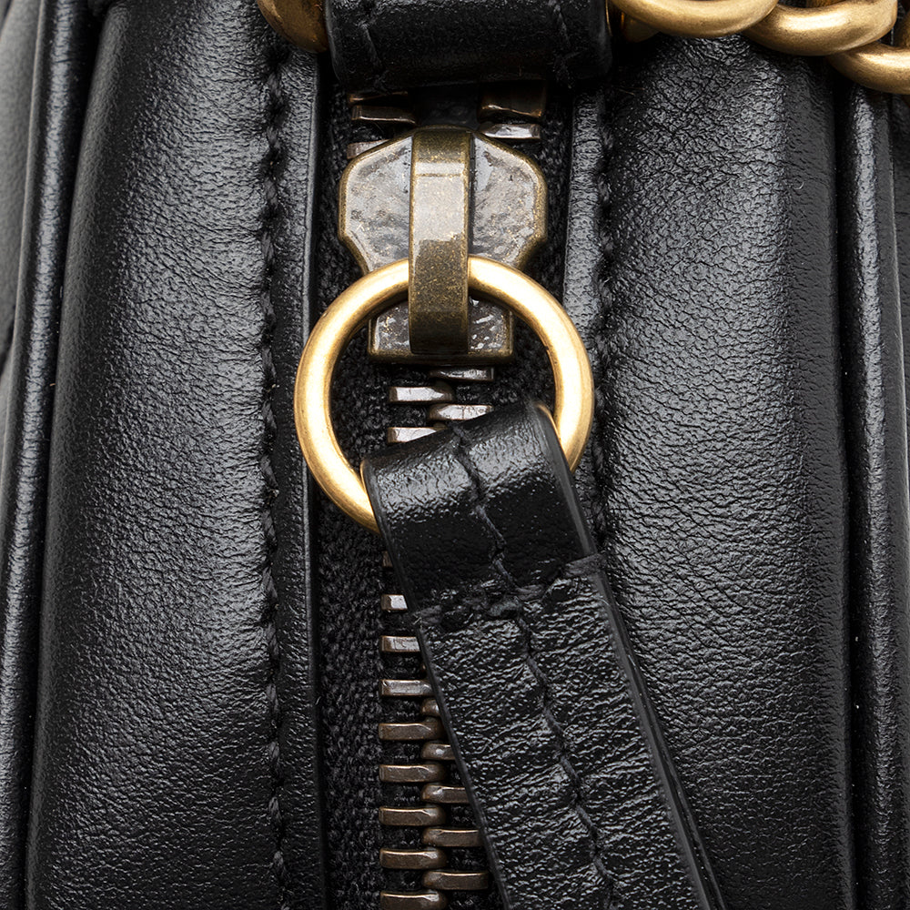 Gucci Matelasse Leather Gucci Marmont Mini Crossbody Bag (SHF-20776)