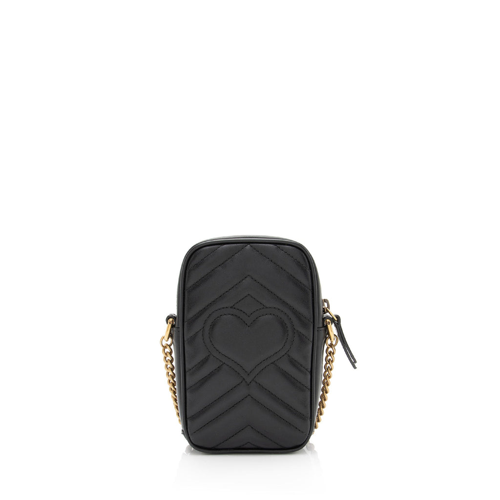 Gucci Matelasse Leather GG Marmont Mini Crossbody Bag (SHF-37j21T)