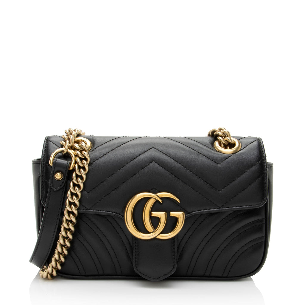Gucci Matelasse Leather GG Marmont Mini Flap Bag