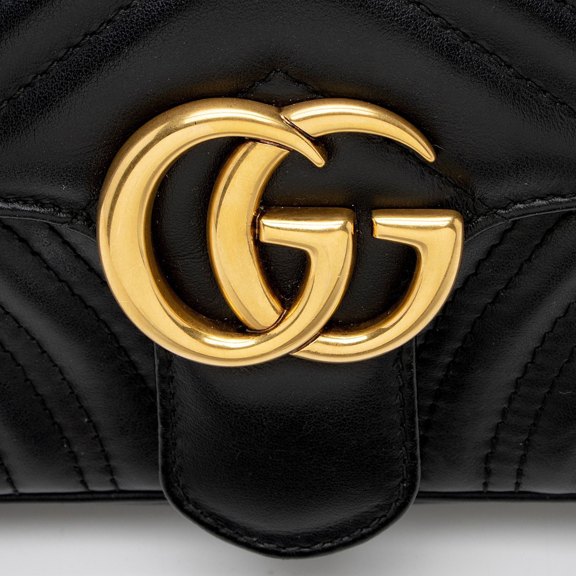 Gucci Matelasse Leather GG Marmont Small Flap Bag
