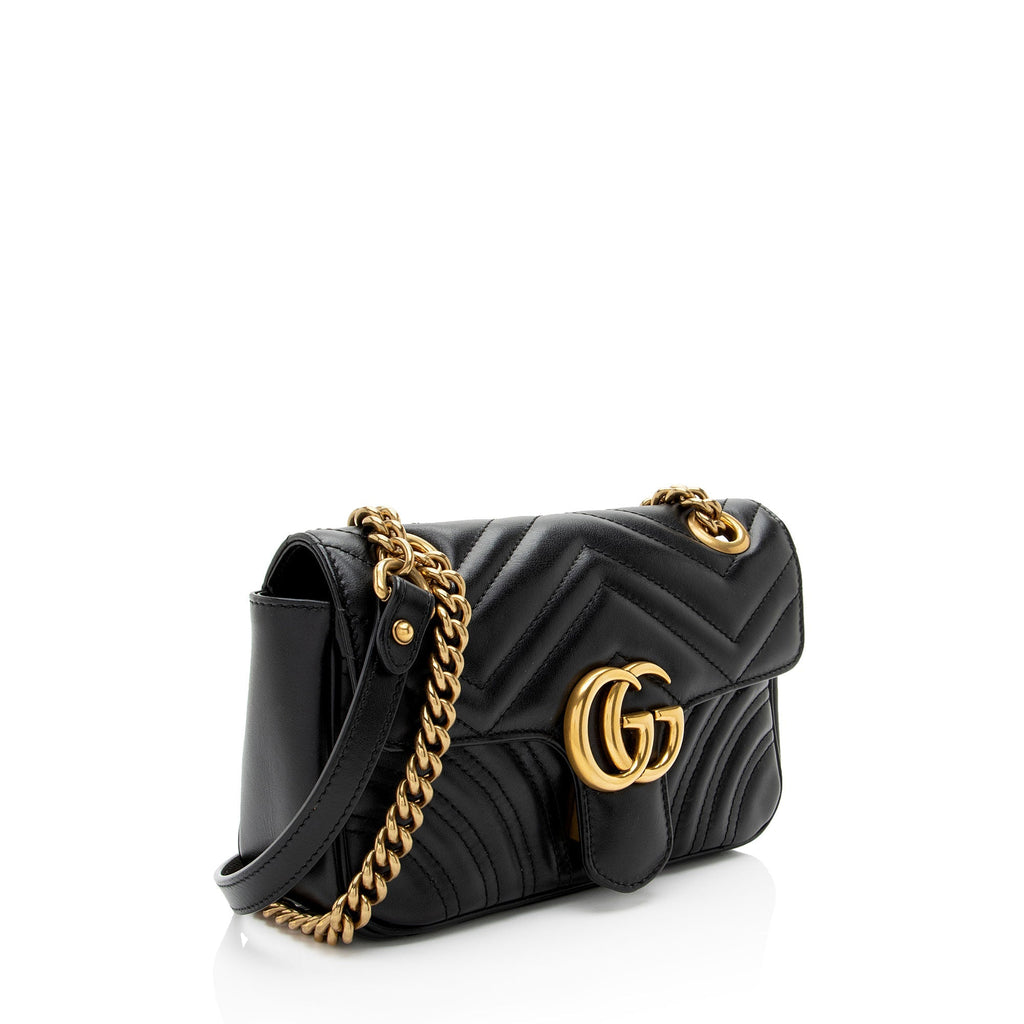 Gucci Matelasse Leather GG Marmont Small Flap Bag