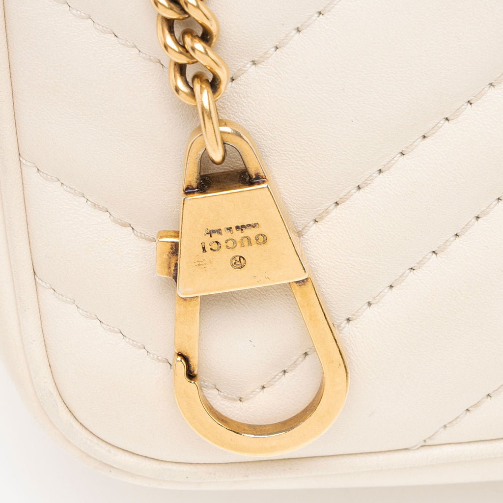 Gucci Matelasse Leather GG Marmont Mini Flap Bag